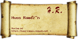 Huss Ramón névjegykártya